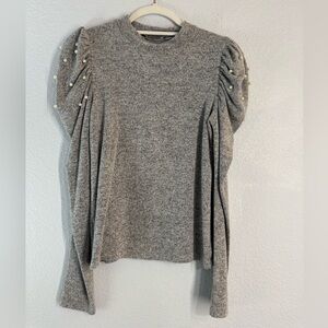 Zara Light Gray Knit Top